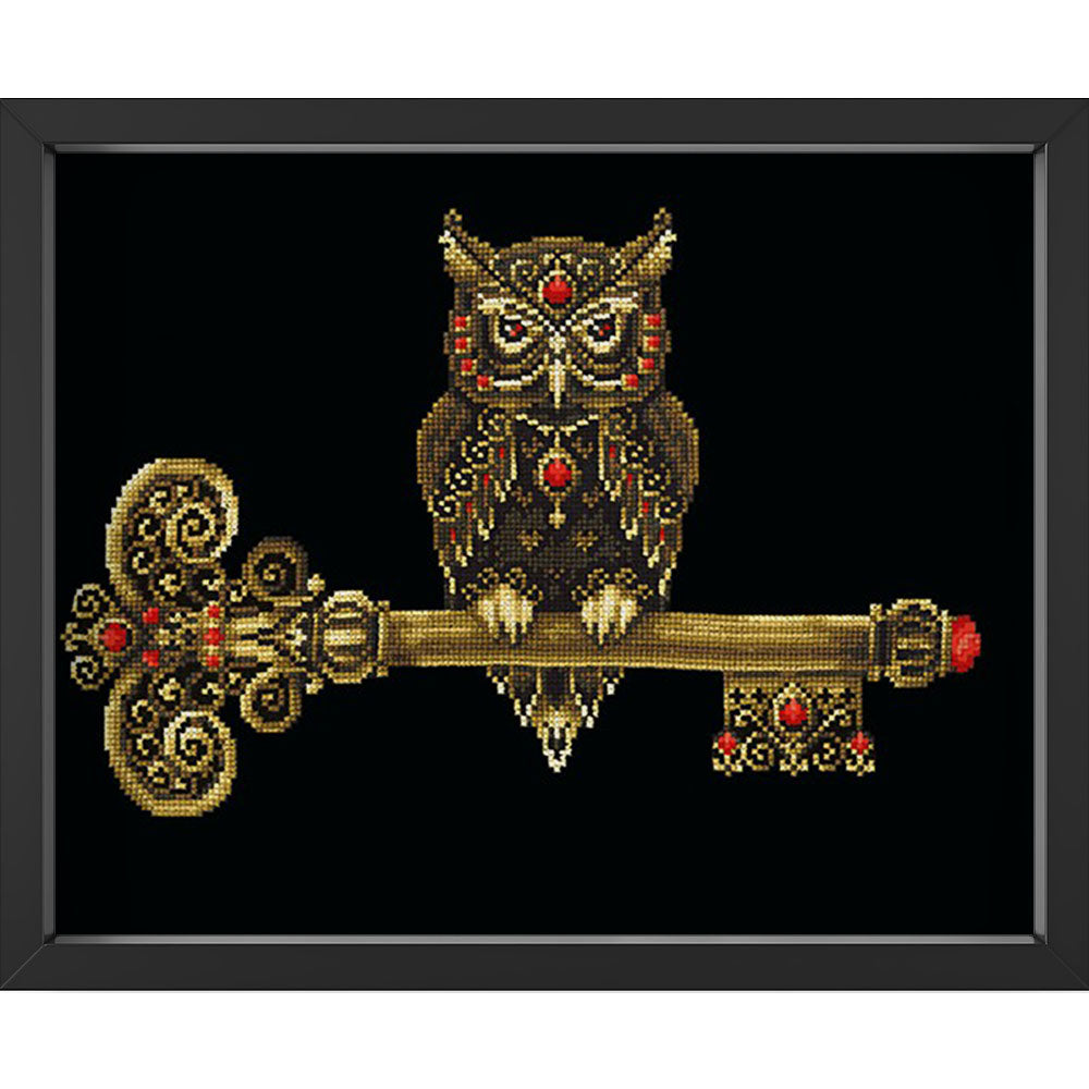 Kreuzstich - Schlüssel der Weisheit | 35x25 cm - Diy - Fadenkunst