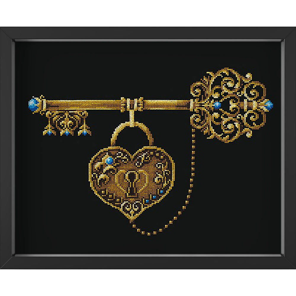 Kreuzstich - Schlüssel des Glücks | 35x30 cm - Diy - Fadenkunst
