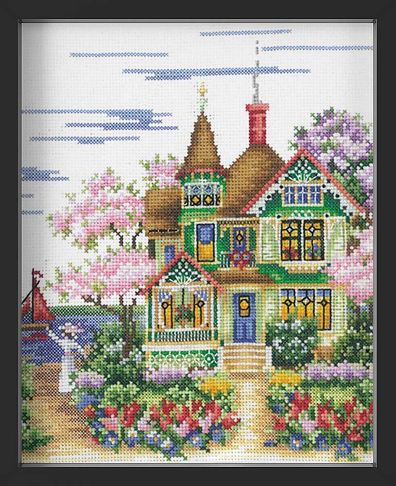 Kreuzstich - Mai Morgen | 20x25 cm - Diy - Fadenkunst