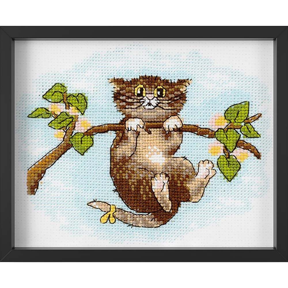 Kreuzstich - Wirf Mich Hoch! | 20x15 cm - Diy - Fadenkunst