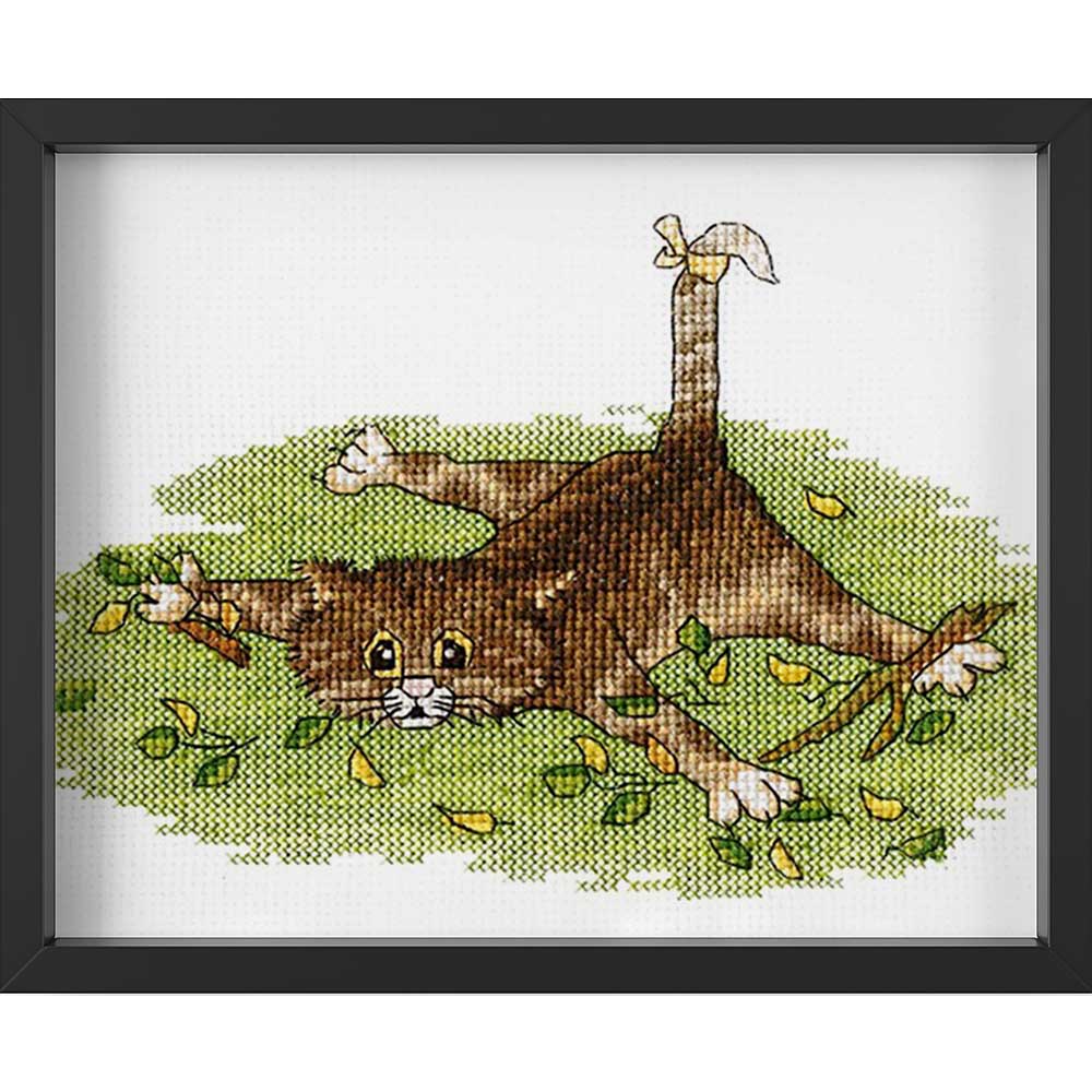 Kreuzstich - Hebt Mich Auf! | 20x15 cm - Diy - Fadenkunst