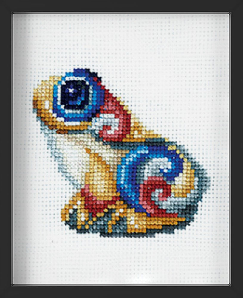 Kreuzstich - Figuren Frosch | 15x15 cm - Diy - Fadenkunst