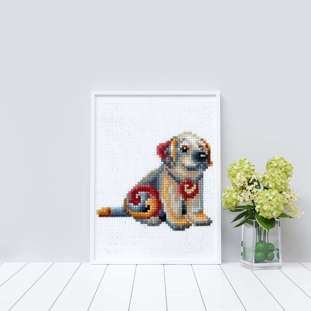 Kreuzstich - Figuren Schildkröte | 15x15 cm - Diy - Fadenkunst