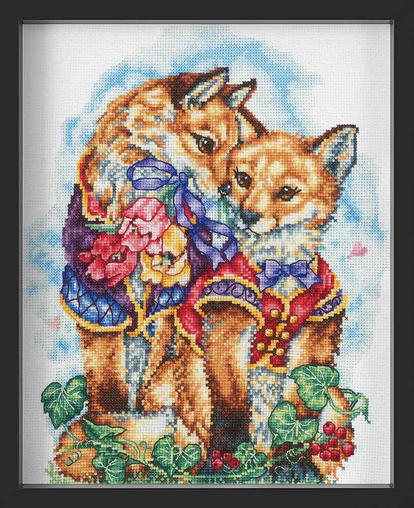 Kreuzstich - Hochzeitsfoto | 20x30 cm - Diy - Fadenkunst