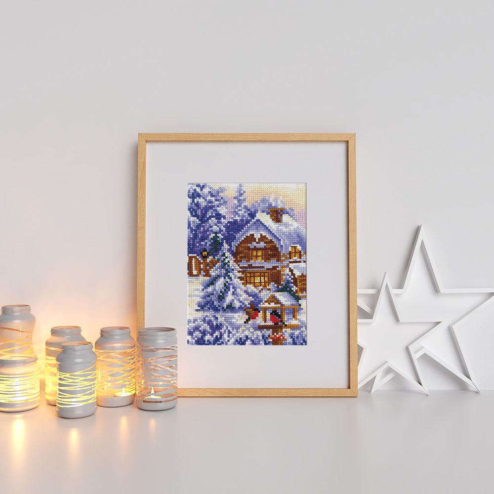 Kreuzstich - Jahreszeiten - Winter | 10x15 cm - Diy - Fadenkunst