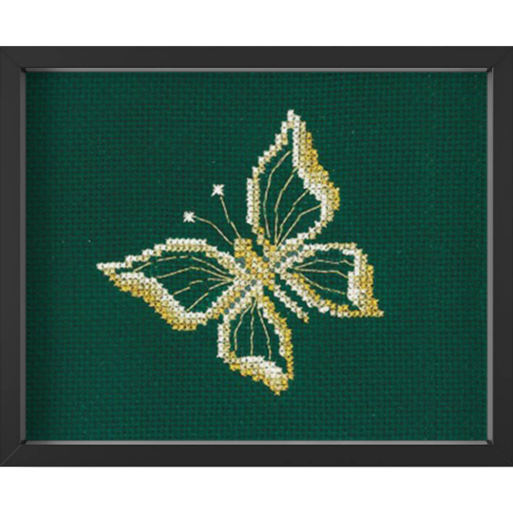 Kreuzstich - Schmuck Schmetterling | 15x15 cm - Diy - Fadenkunst