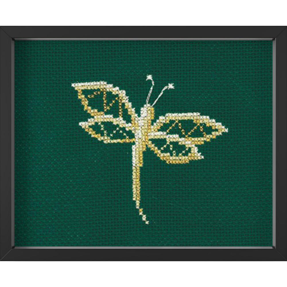 Kreuzstich - Schmuck Libelle | 15x15 cm - Diy - Fadenkunst