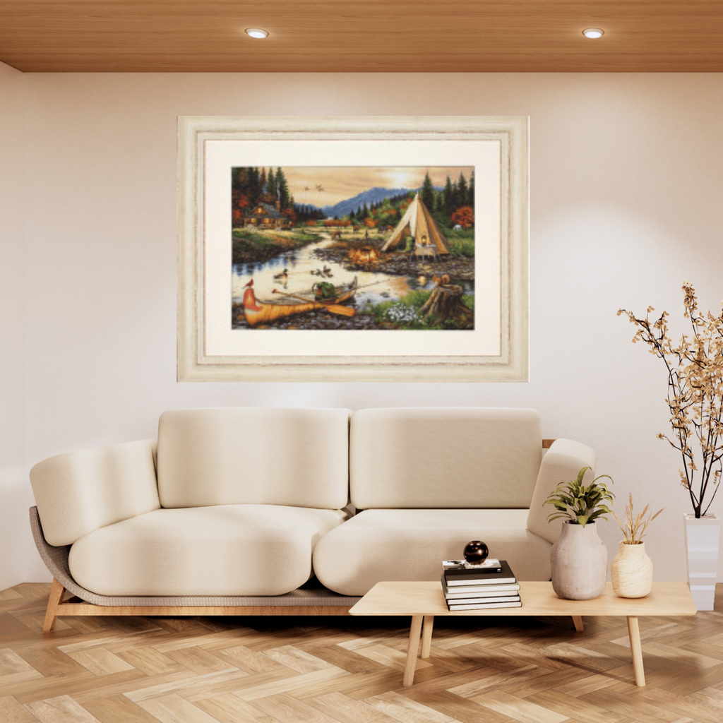 Kreuzstich - | Gold Creek - 51x34 cm