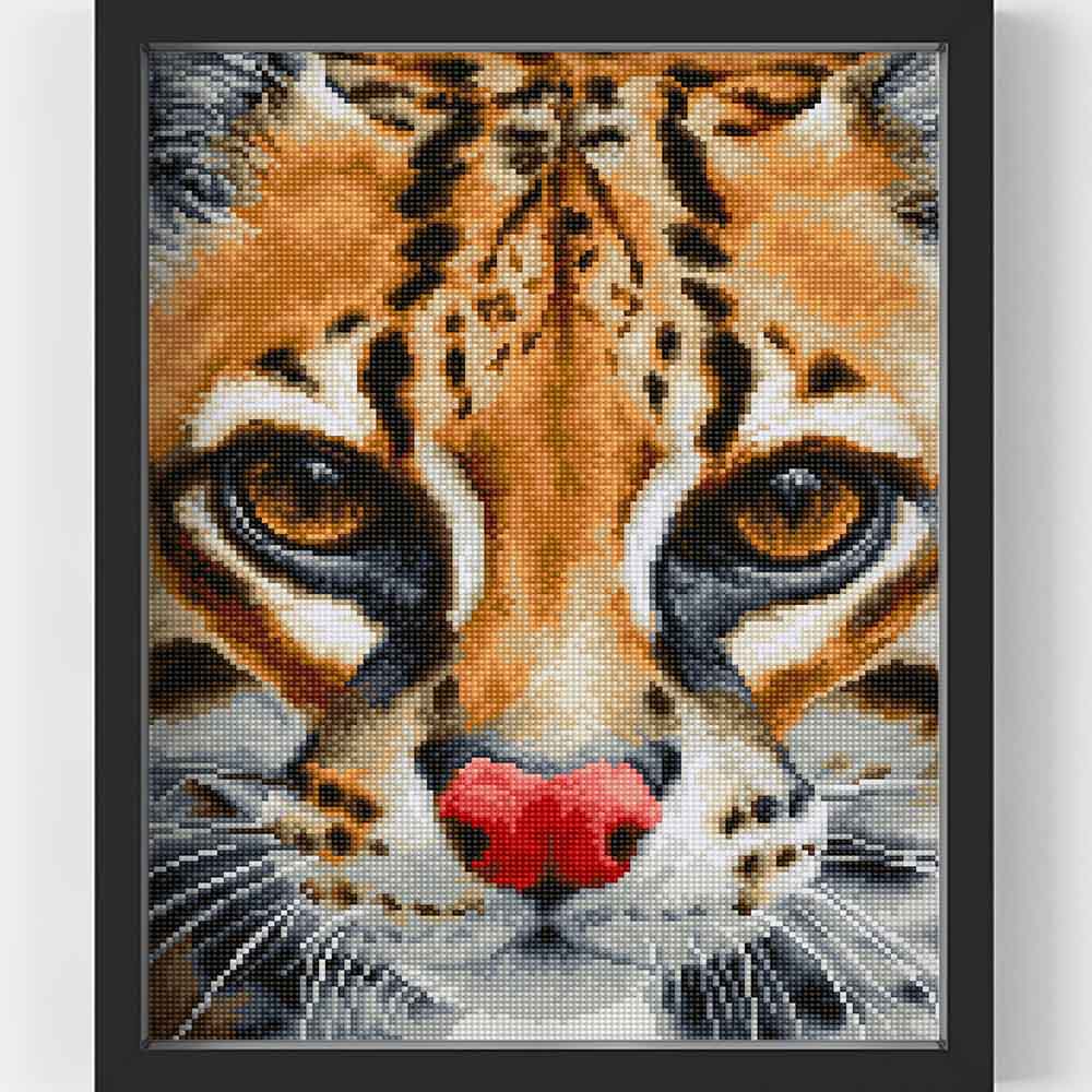 Kreuzstich - Leopardos | 20x30 cm