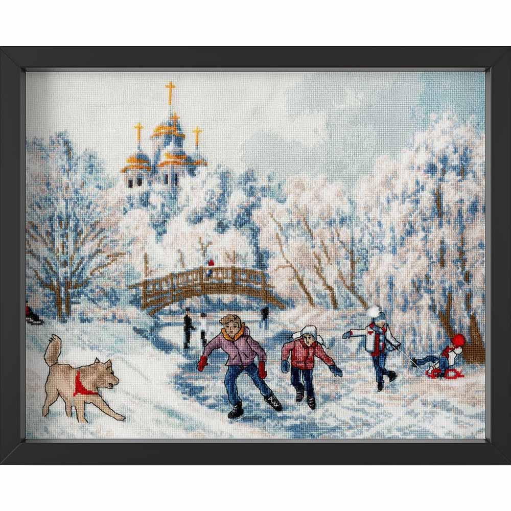 Kreuzstich - Weihnachtsfeiertage | 30x45 cm - Diy - Fadenkunst