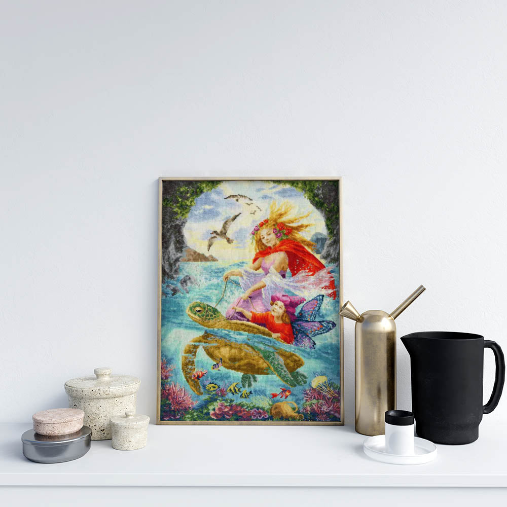 Kreuzstich - Seefeen | 45x35 cm - Diy - Fadenkunst