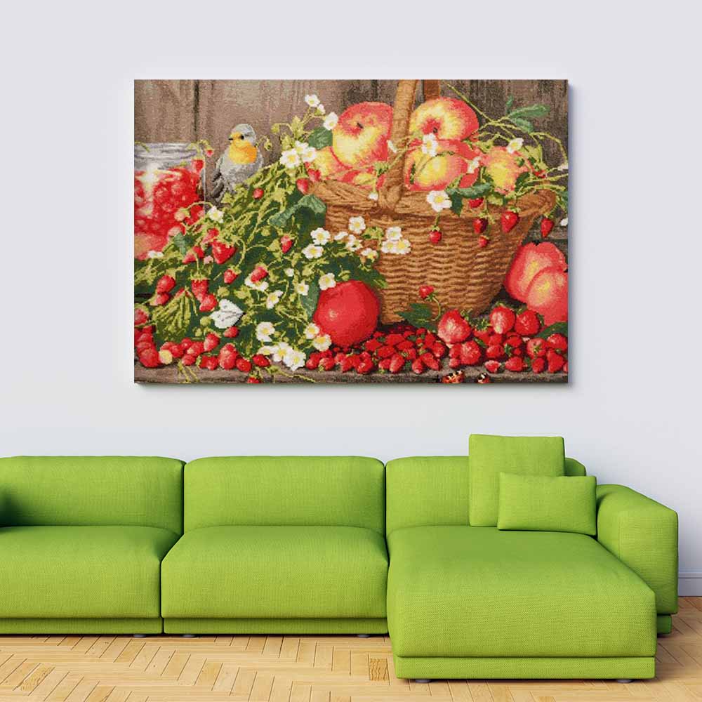 Kreuzstich - Überfluss im Sommer | 40x60 cm - Diy - Fadenkunst