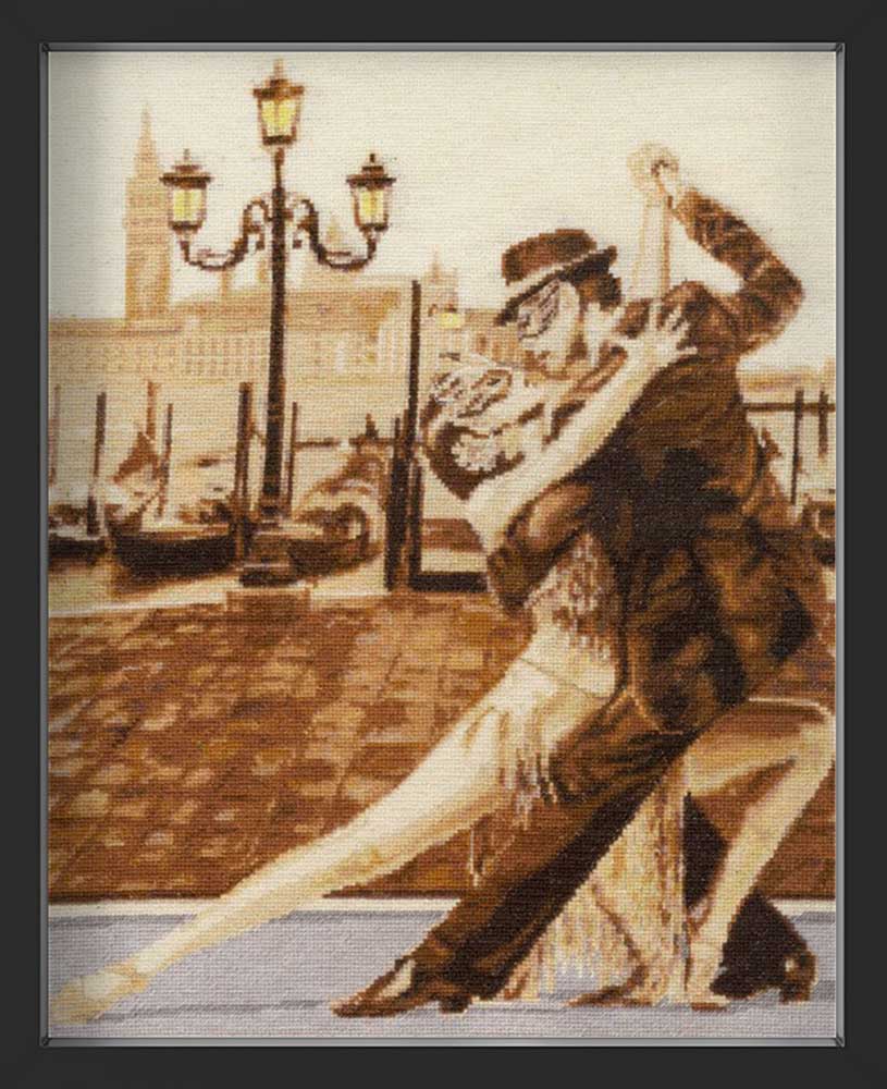 Kreuzstich - Venezianischer Tango | 40x35 cm - Diy - Fadenkunst
