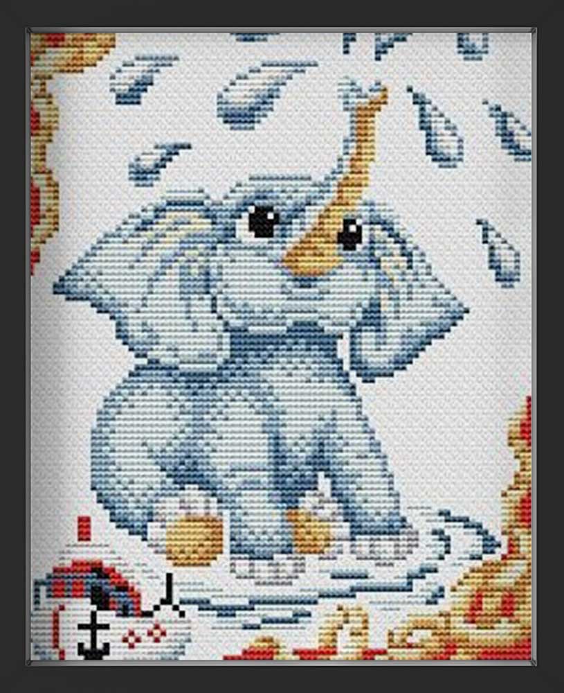 Kreuzstich - Baby Elephant | 30x21 cm