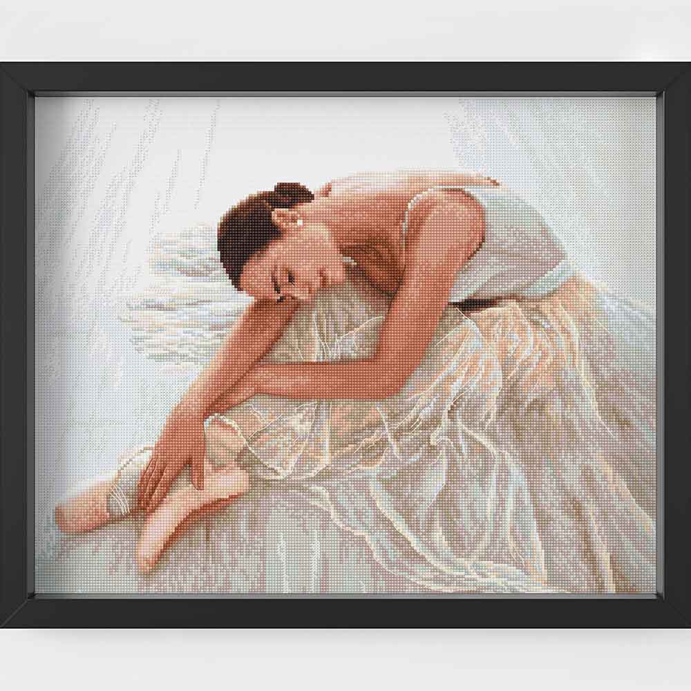 Kreuzstich - Die Ballerina | 35x35 cm
