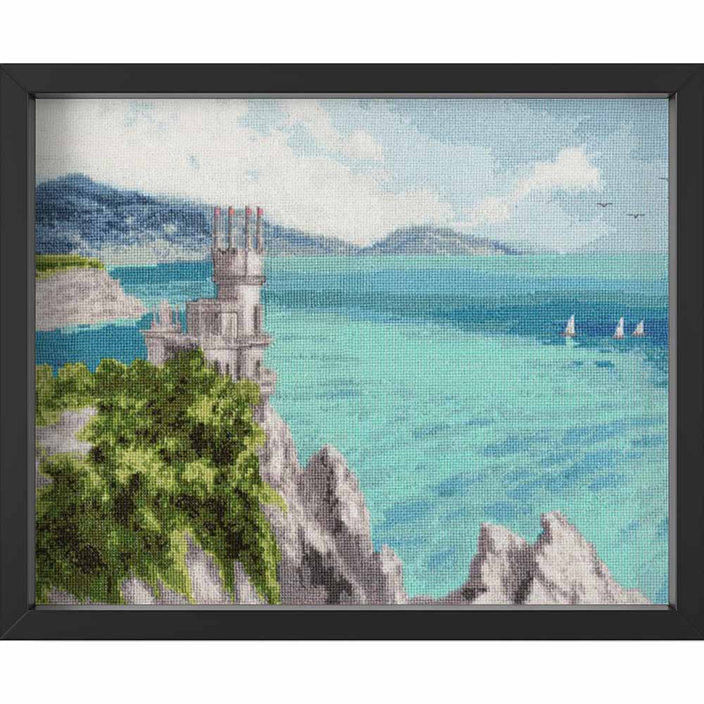Kreuzstich - Jalta Das Schwalbennest | 30x45 cm - Diy - Fadenkunst