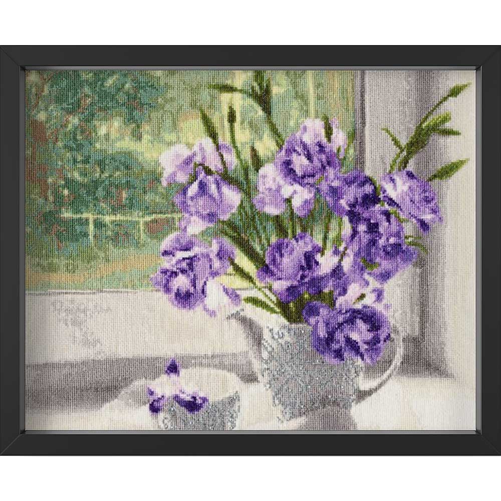 Kreuzstich - Blumenstrauß für Mutter | 40x35 cm - Diy - Fadenkunst