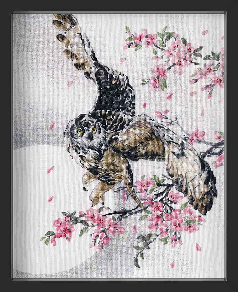 Kreuzstich - In Sakura Blumen | 30x40 cm - Diy - Fadenkunst
