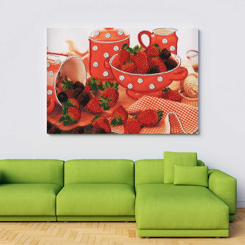 Kreuzstich - Beeren Aroma | 25x35 cm - Diy - Fadenkunst