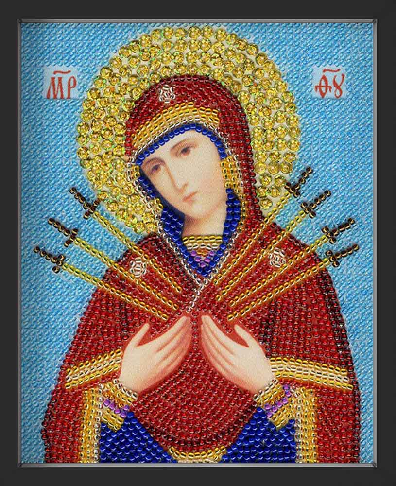 Kreuzstich - Ikone der Gottesmutter | 20x15 cm - Diy - Fadenkunst