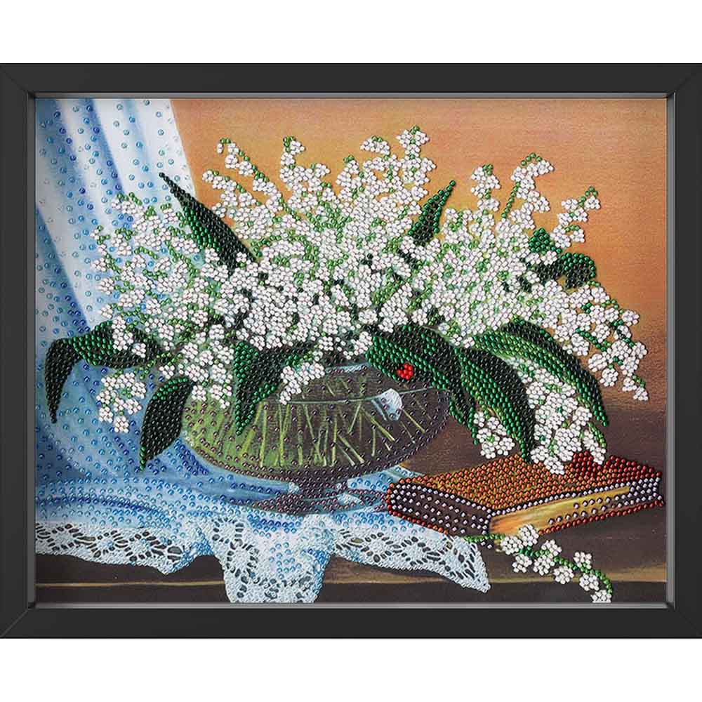 Kreuzstich - Blumenstrauß aus Lilien | 25x35 cm - Diy - Fadenkunst