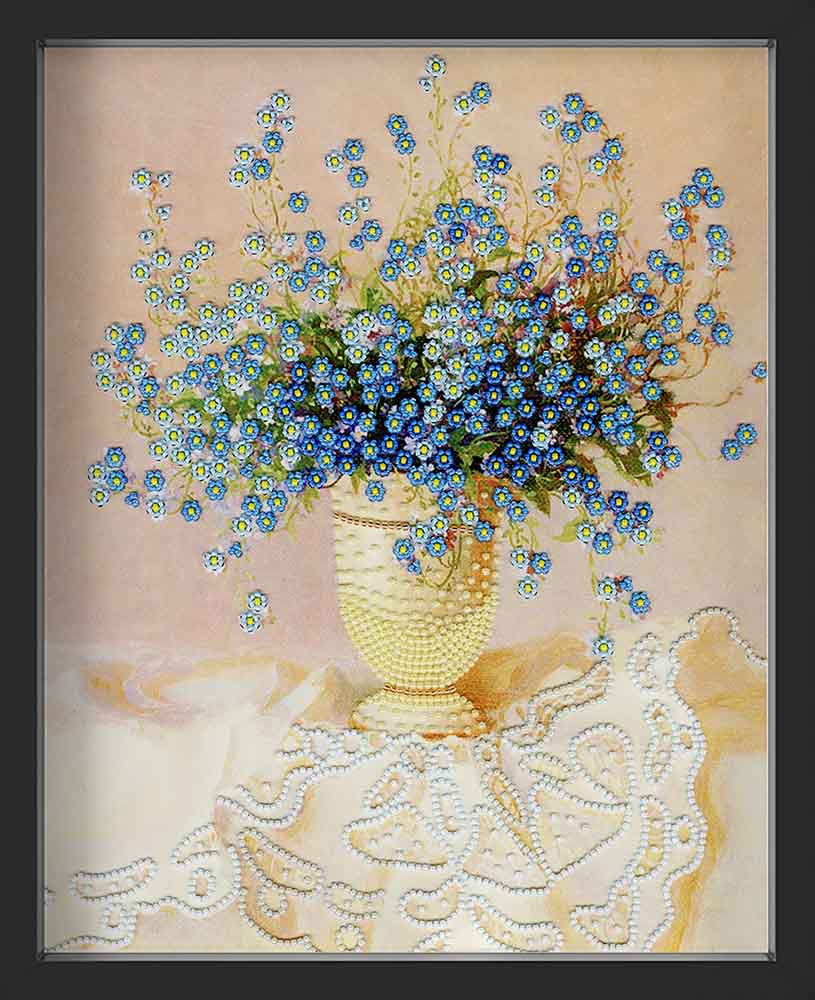 Kreuzstich - Blumenstrauß | 30x25 cm - Diy - Fadenkunst