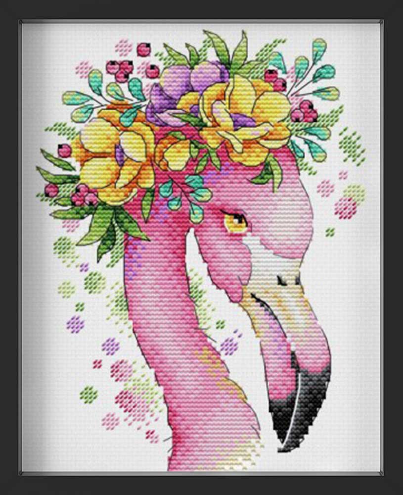 Kreuzstich - Flamingo | 20x14 cm