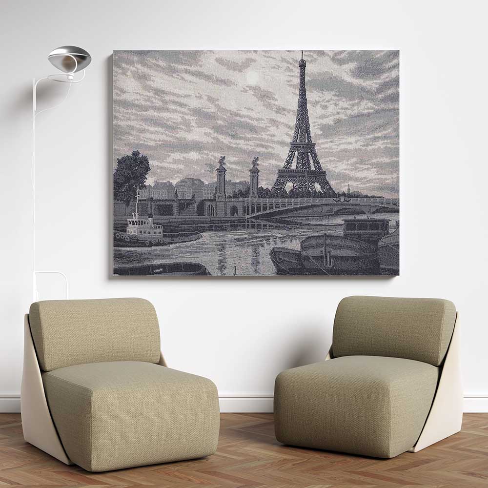 Kreuzstich - Paris | 45x60 cm - Diy - Fadenkunst