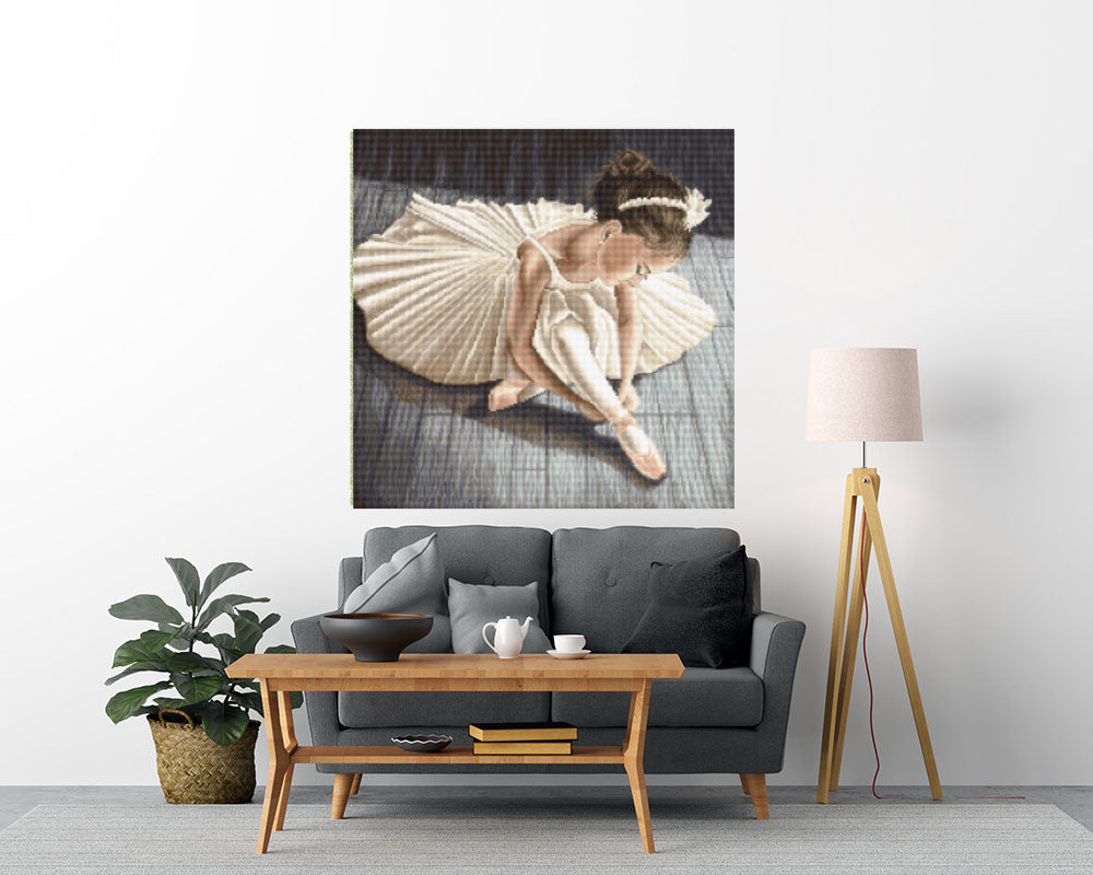 Kreuzstich - Kleine Ballerina | 32x32 cm