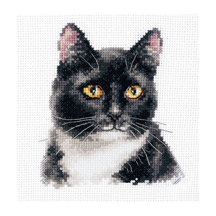 Kreuzstich -  | Felix die Katze - 12x11 cm