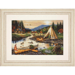 Kreuzstich - | Gold Creek - 51x34 cm