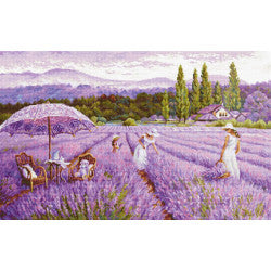 Kreuzstich - Lavendel Feld | 51x32 cm
