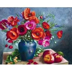 Diamond Painting - Stillleben mit Mohn | 40x50 cm