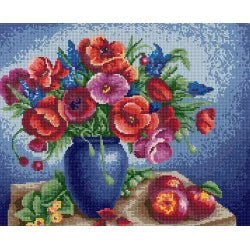 Diamond Painting - Stillleben mit Mohn | 40x50 cm